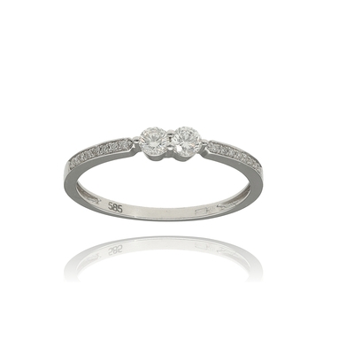 Fehér arany gyűrű 53-as méret (B35086_3I)